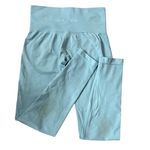 NVGTN Pants - NVGTN Contour Seamless Leggings | XS | Light Blue (Flawed)
